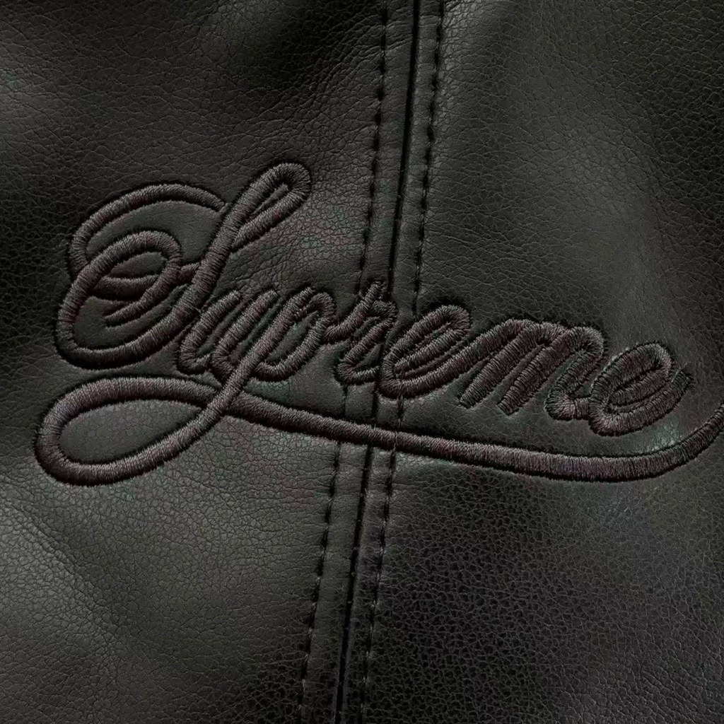 Supreme Nike Leather Varsity Jacket