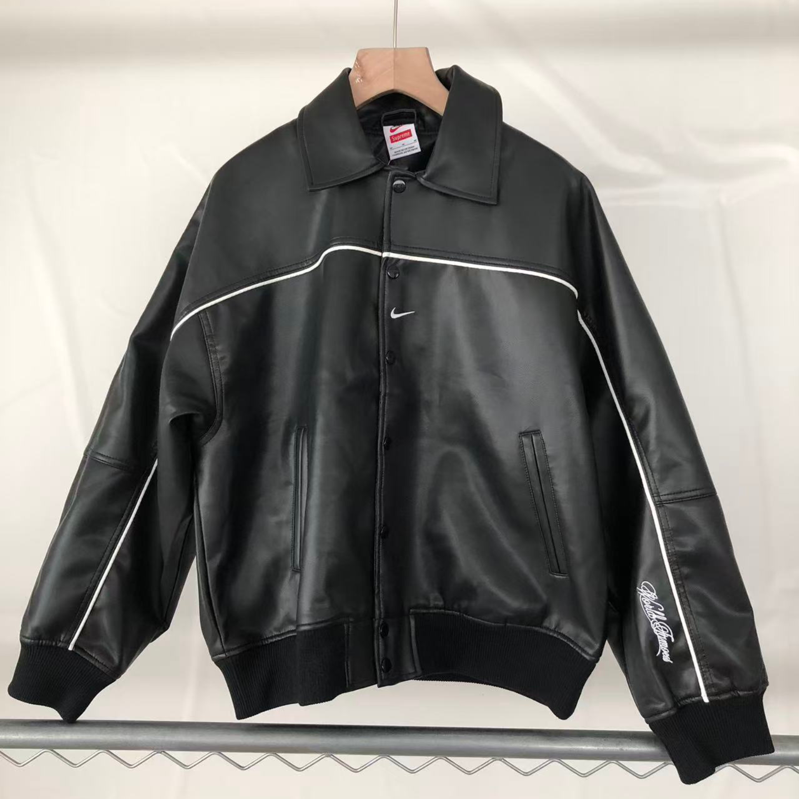 Supreme Nike Leather Varsity Jacket